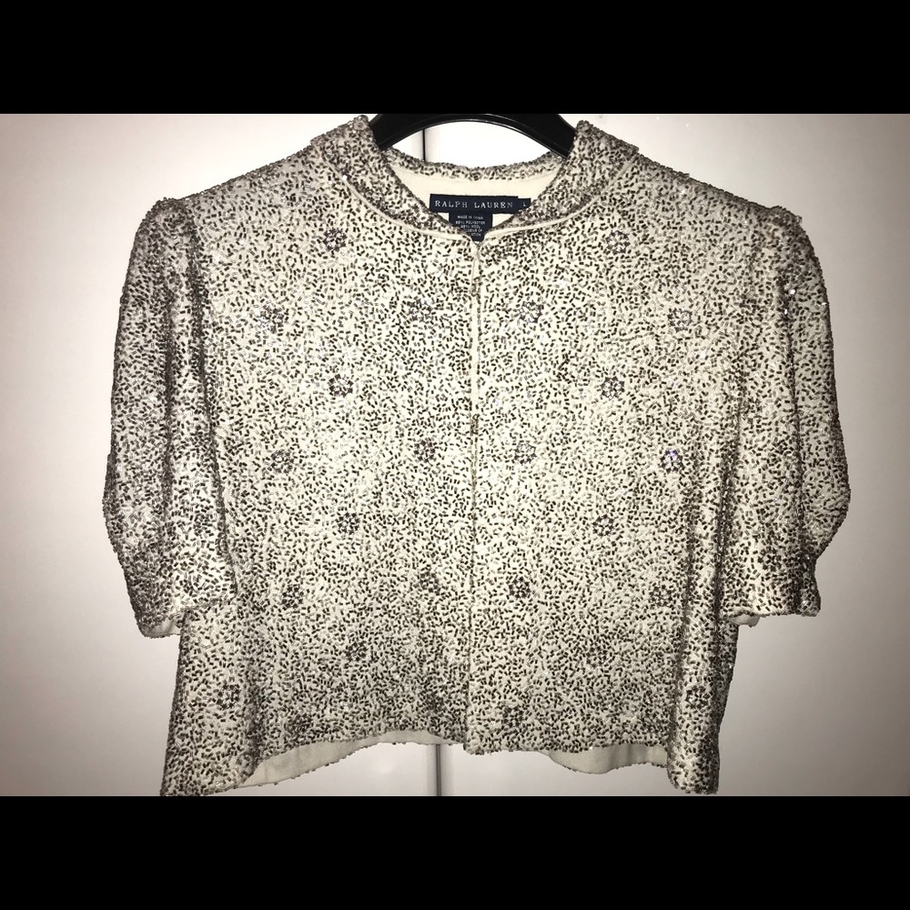 Ralph Lauren beaded cropped jacket bolero